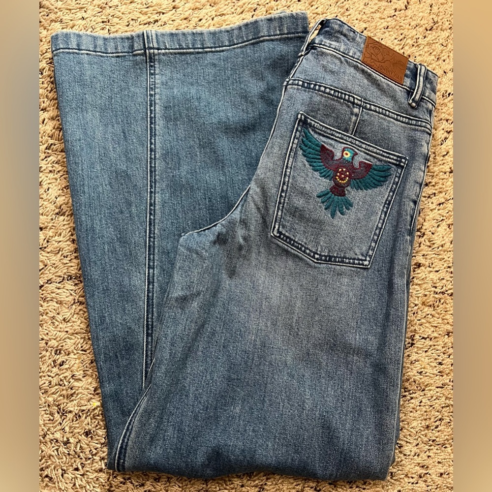 JOHNNY WAS THE WIDE LEG - SISA Embroidered Jeans in Size 25 NWT - Picture 2 of 11